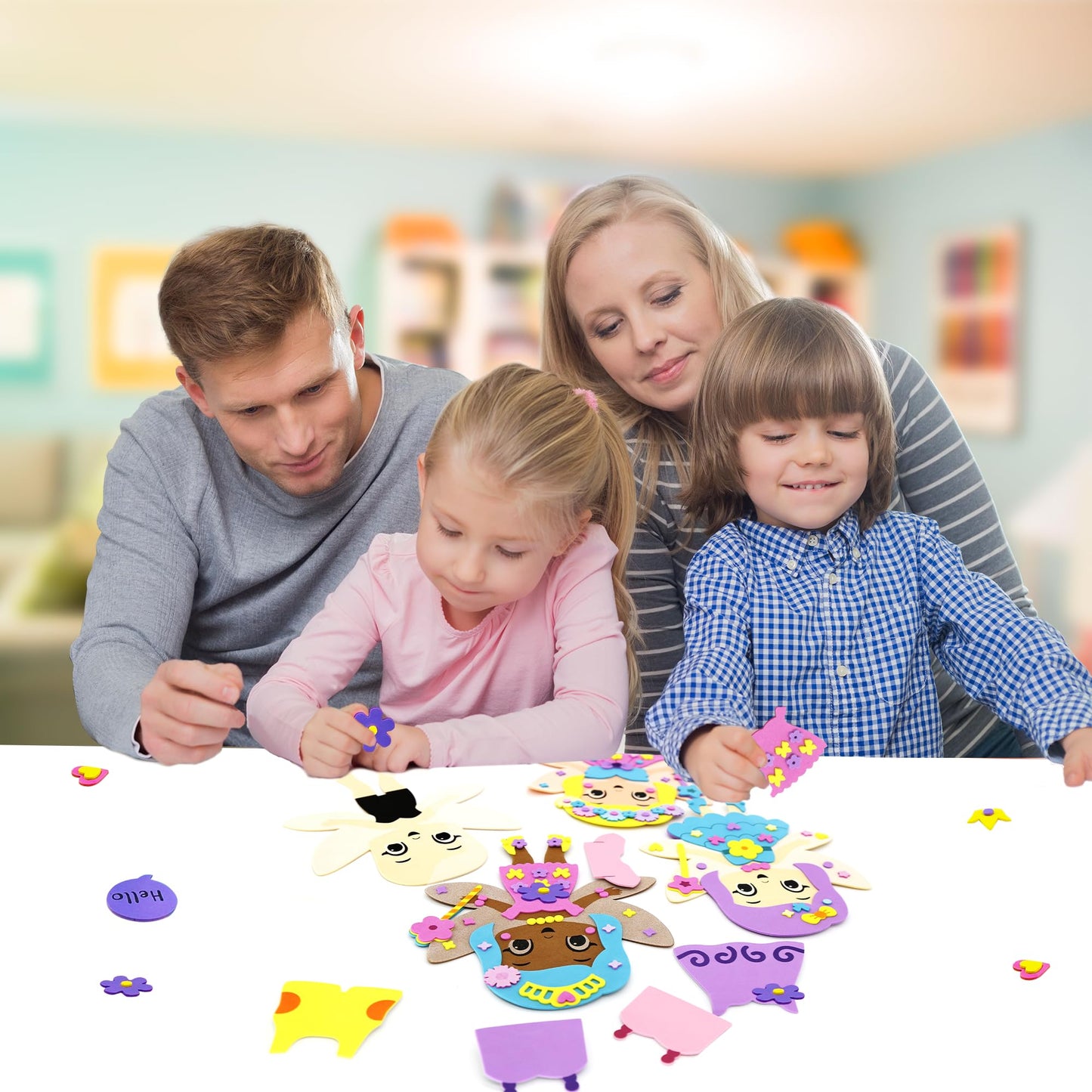 VKPI 4 Pieces EVA Foam Art Crafts Gift Kit — Create Your Own Fairies for Kids 4+