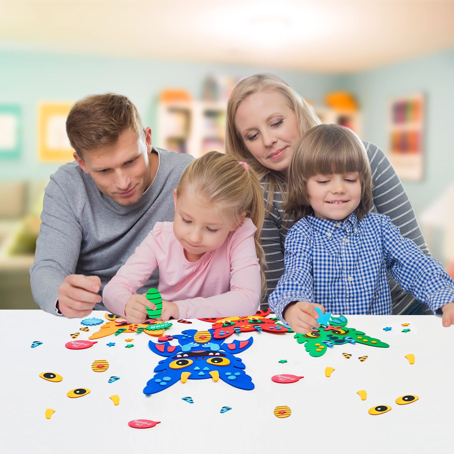 VKPI 4-Piece EVA Foam Dragon Craft Kit for Kids | Create Your Own 3D Dragons