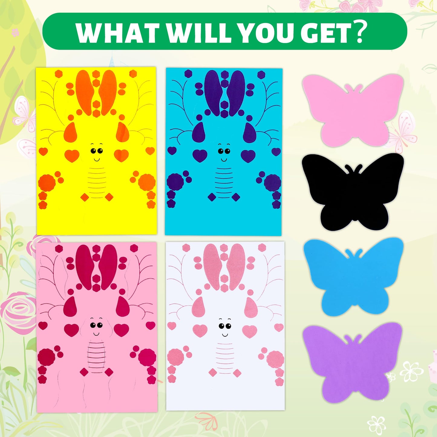 VKPI 4 Butterflies Foam Art Craft Kit – Creative 3D Butterflies for Kids