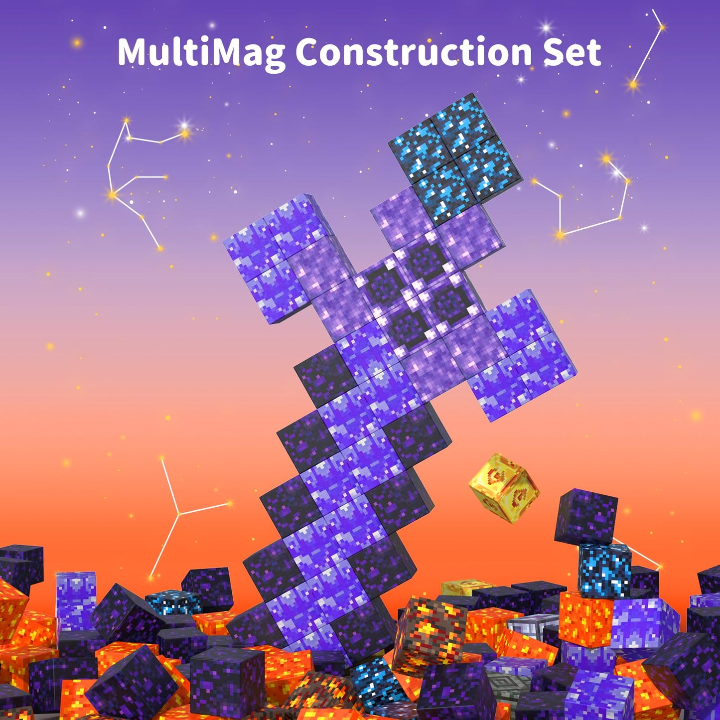 VNLINA 108PCS Magnetic Blocks Set – STEM Building Toys for Kids 3-12