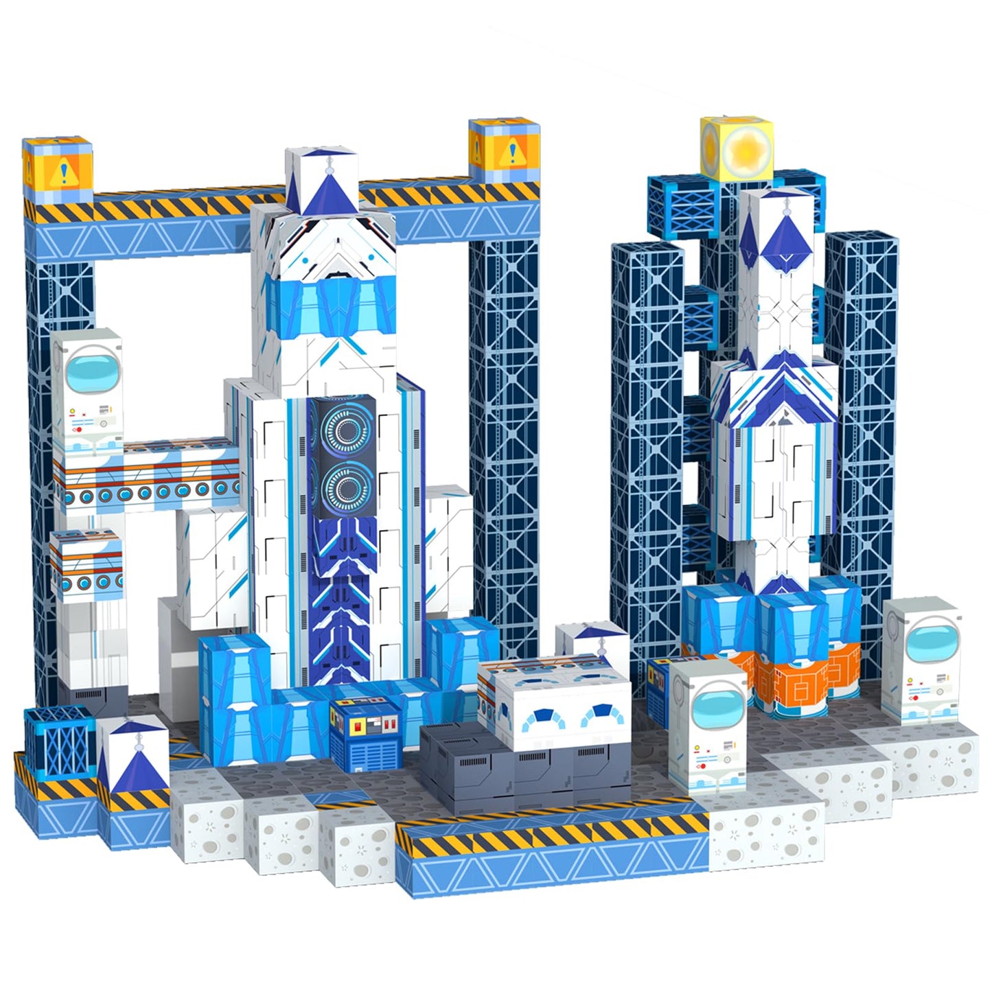 VNLINA Magnetic Blocks – 154Pcs Space-Themed STEM Building Set for Kids | Montessori Toys for Ages 3–10