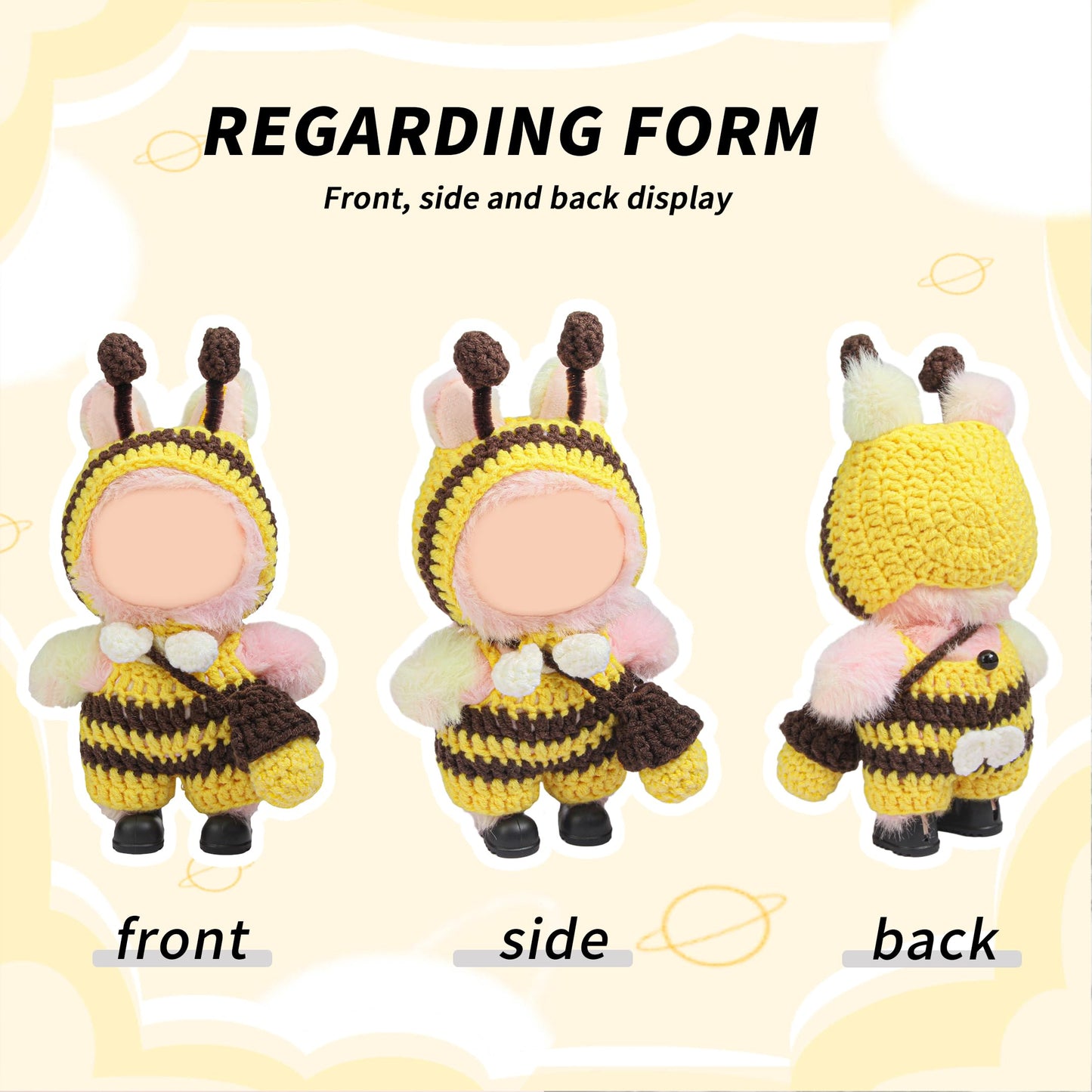 Voccim Handmade 17cm Doll Clothes – Animal-Inspired Outfits with Bag & Hat