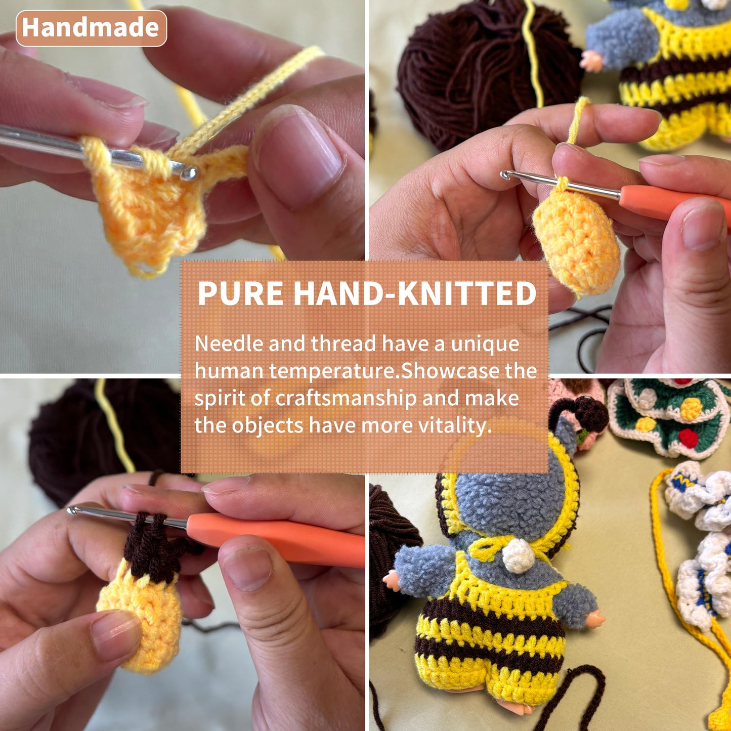 Voccim Handmade 17cm Doll Clothes – Animal-Inspired Outfits with Bag & Hat