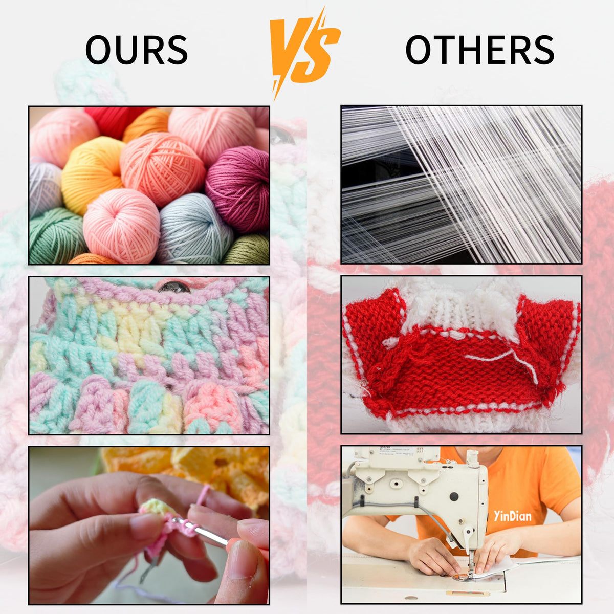 Voccim Handmade Crochet Doll Clothes for 15/17cm Dolls – Macaron Dress & Headband