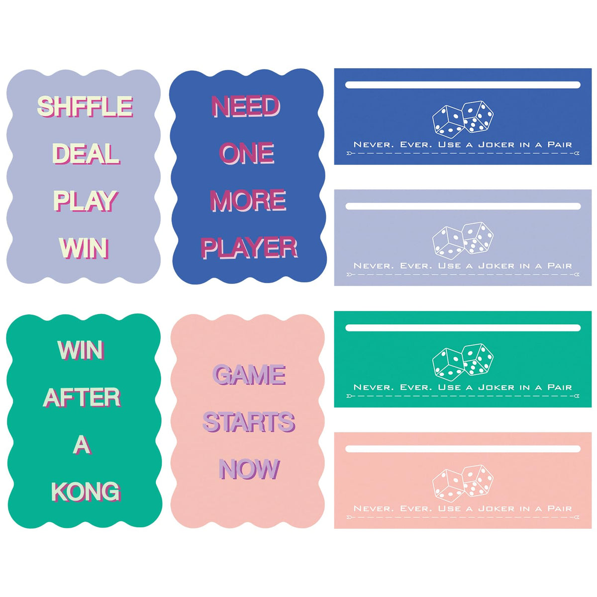 Vodolo 4 Pcs Mahjong Shufflers & 4 Pcs Line Finder | Thickened PVC Accessories for Travel, Parties, and Games