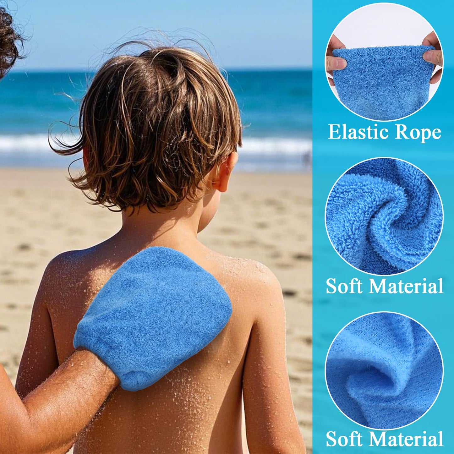 Vodolo 2 in 1 Sand Remover Bag & Mitts — Beach Sand Cleanup for Kids & Adults (2 Pcs)