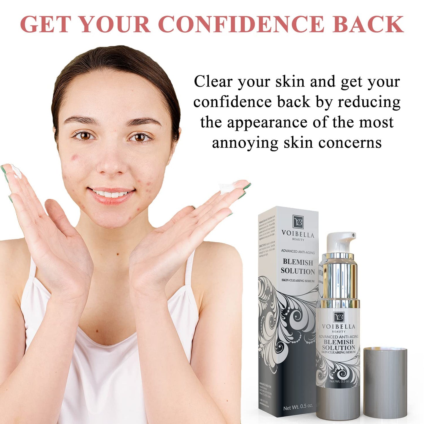 Voibella Beauty Blemish Spot Treatment Cream – Gentle Serum for Acne-Prone Skin