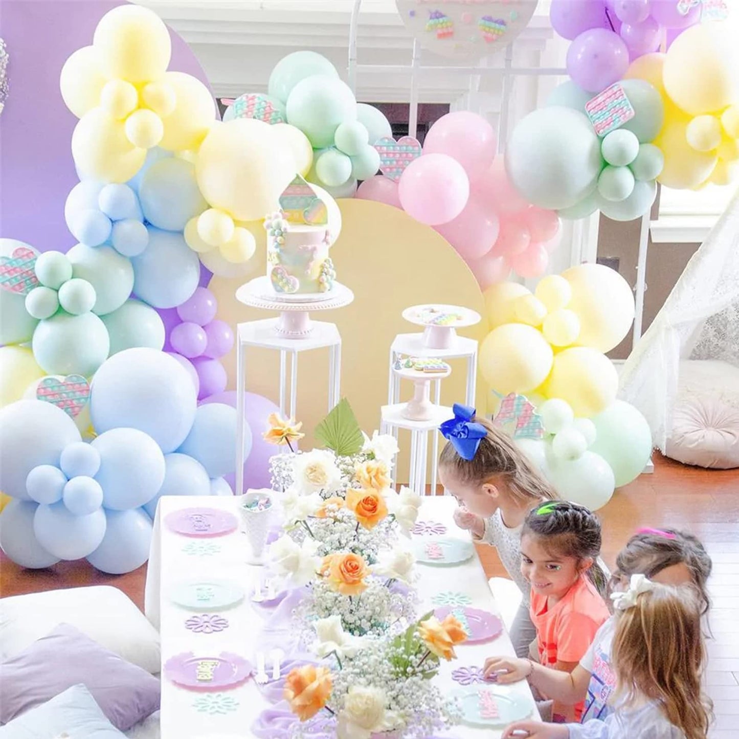 Voircoloria 130pcs Light Blue Balloons – 18in, 12in, 10in, 5in Baby Blue Party Decorations