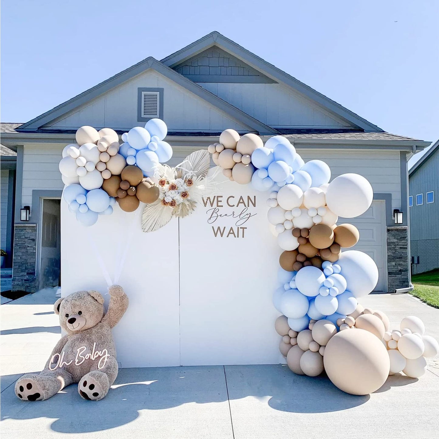 Voircoloria 130pcs Light Blue Balloons – 18in, 12in, 10in, 5in Baby Blue Party Decorations
