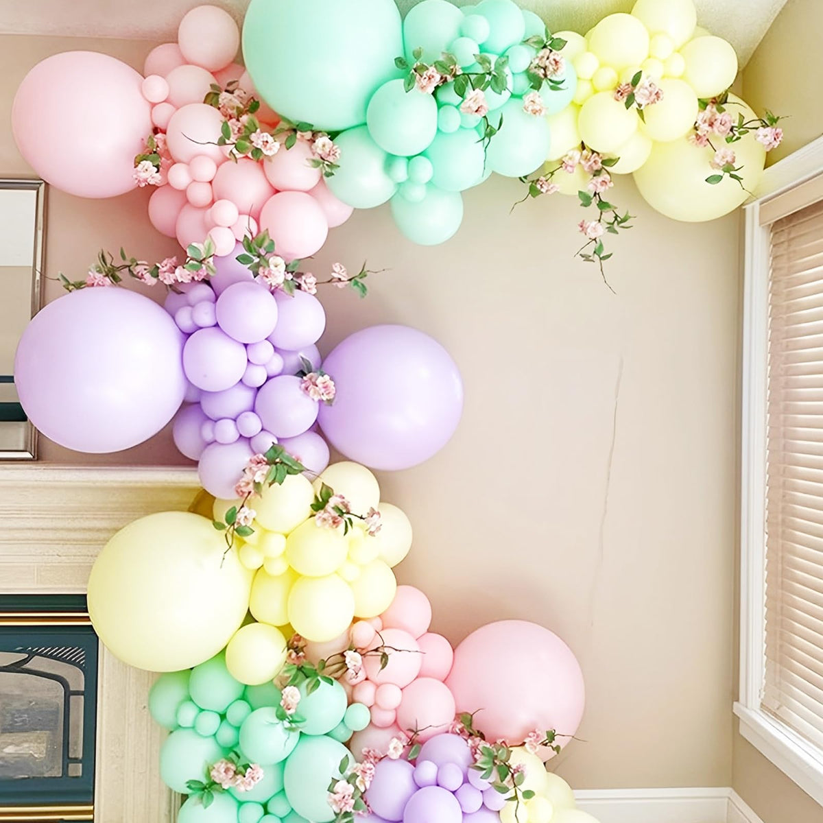 Voircoloria Pastel Balloons 66-Pack, 12" Macaron Latex Party Balloons for Graduation, Weddings & More