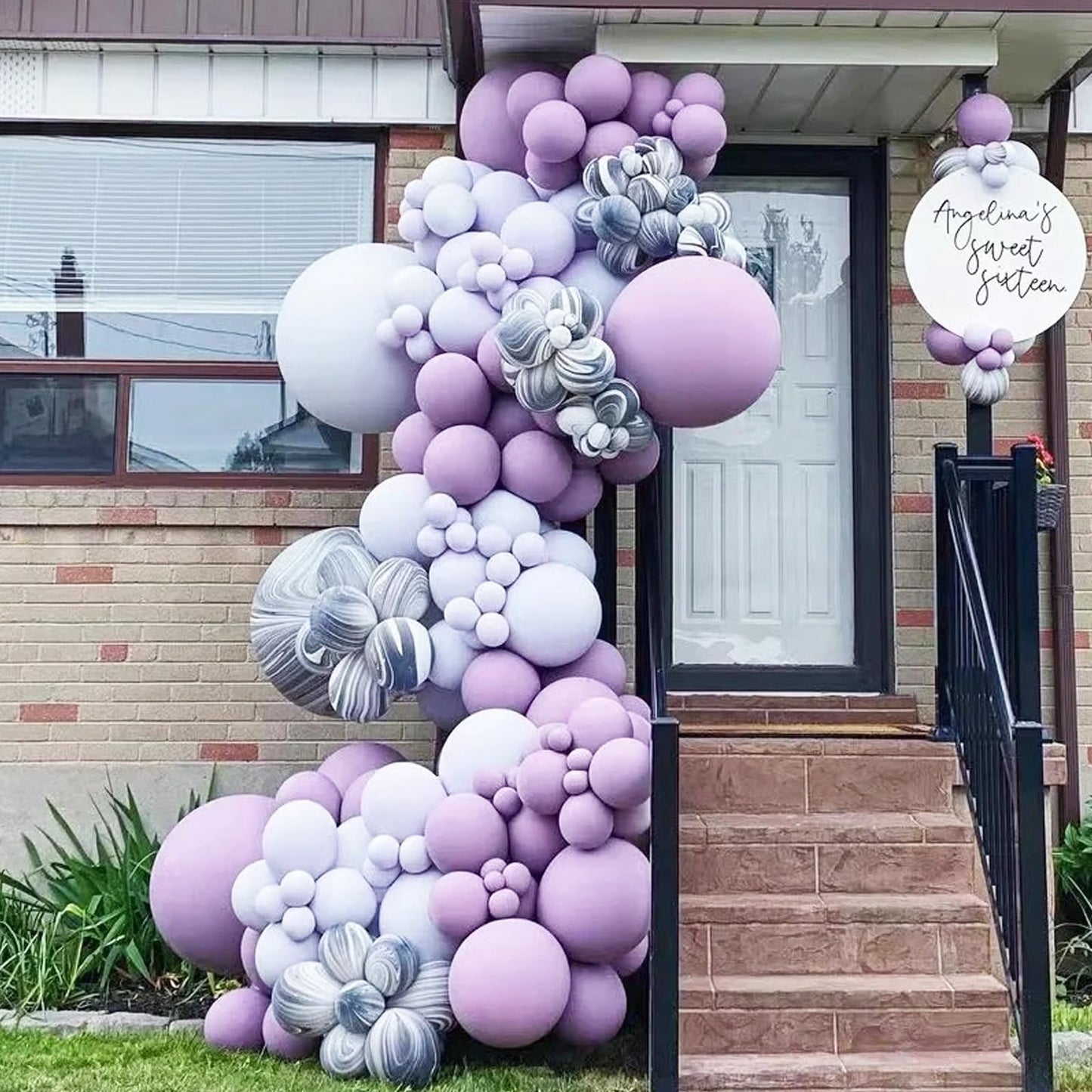 Voircoloria 130pcs Pastel Purple Balloon Garland Arch Kit – 18in/12in/10in/5in