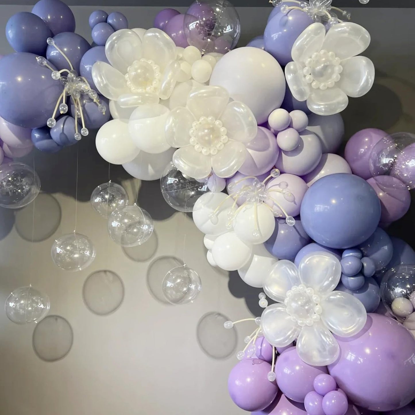 Voircoloria 130pcs Pastel Purple Balloon Garland Arch Kit – 18in/12in/10in/5in
