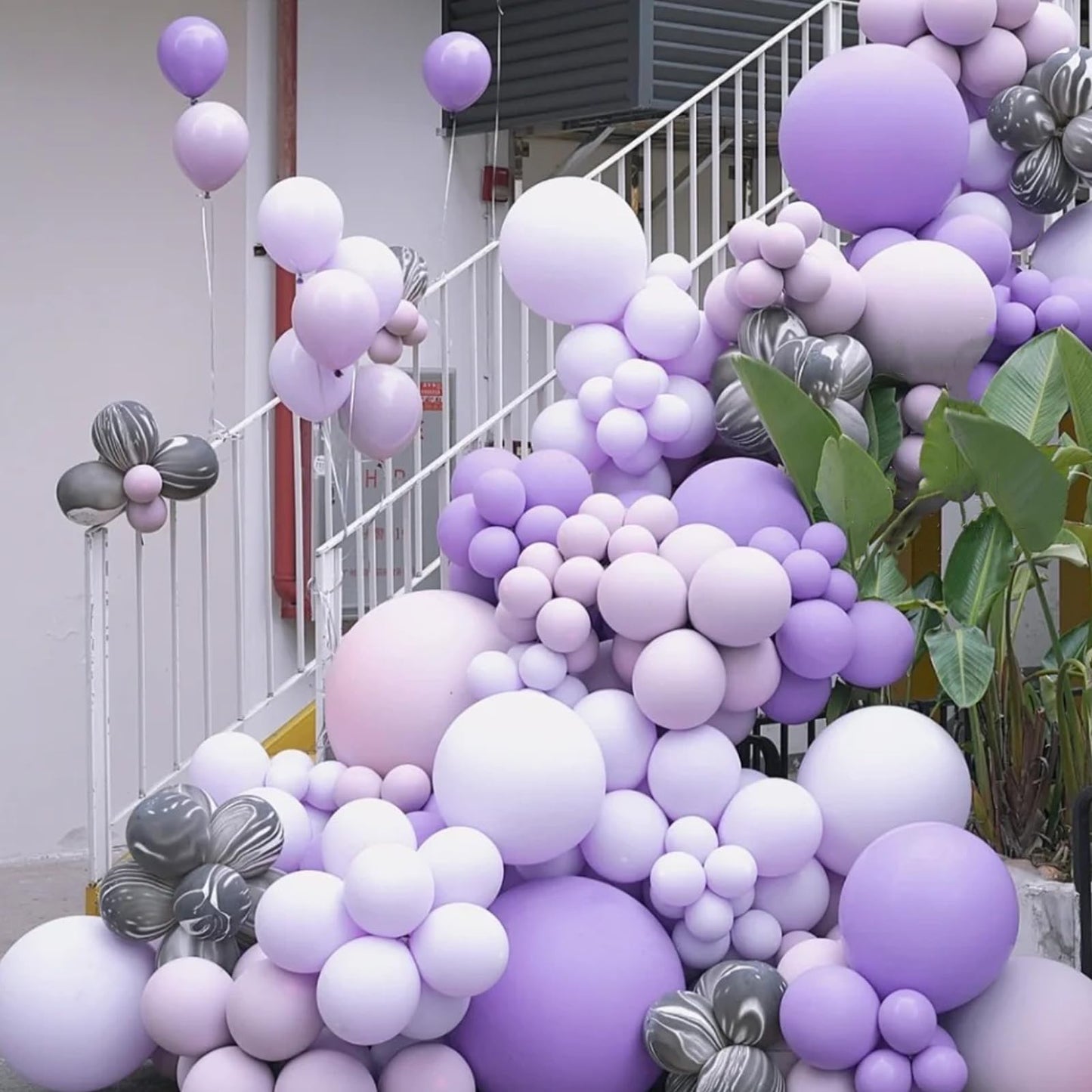 Voircoloria 130pcs Pastel Purple Balloon Garland Arch Kit – 18in/12in/10in/5in