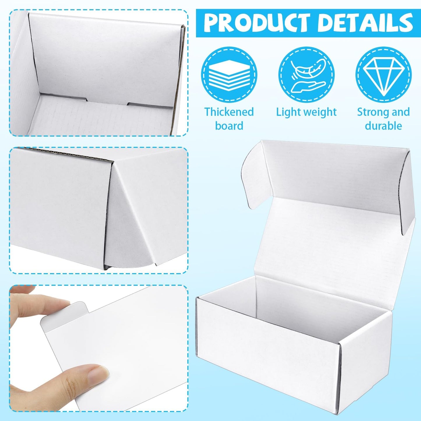 VOKOY Trading Card Storage Box with Dividers – 6 Pack, 400-Card Bulk Case (7.5in x 4in x 3in)