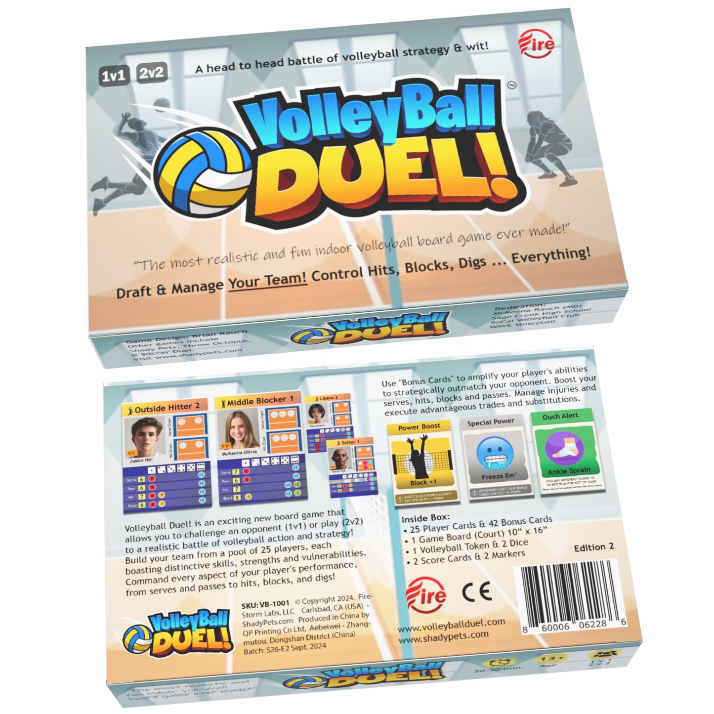 Volleyball Duel! | Action & Strategy Volleyball Board Game for 2 Players
