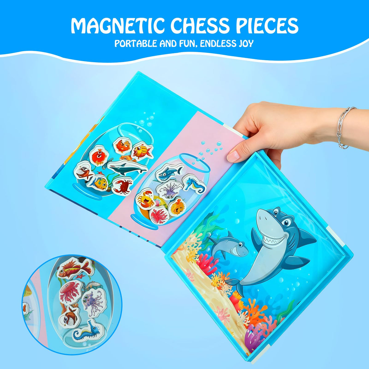 VOLSION Magnetic Fishing Game for Toddlers Ages 3-8 – Montessori Wooden Educational Toy