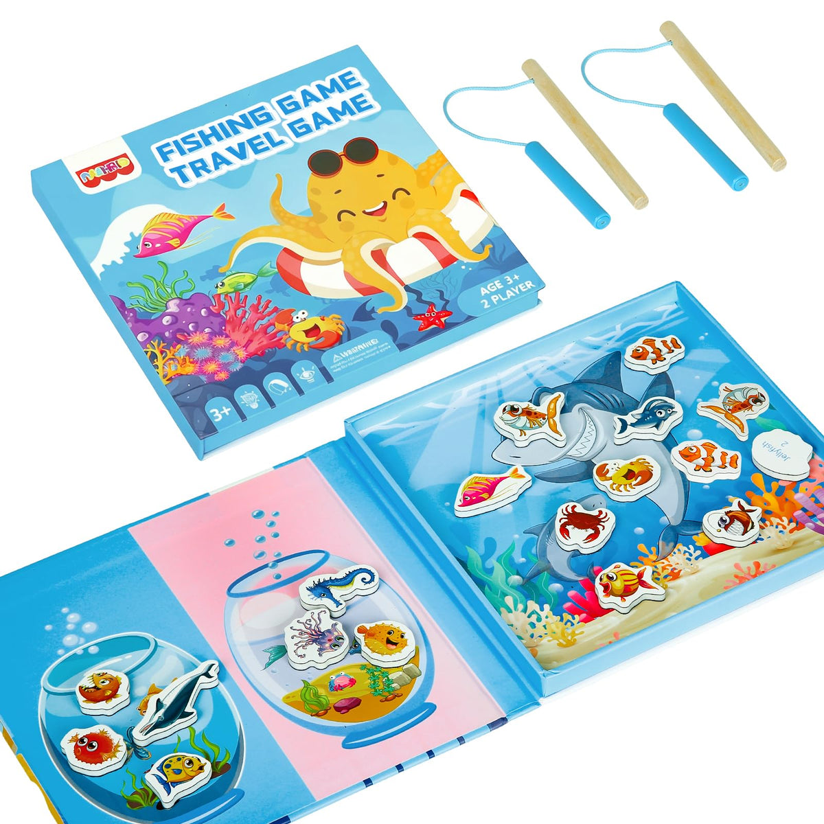 VOLSION Magnetic Fishing Game for Toddlers Ages 3-8 – Montessori Wooden Educational Toy