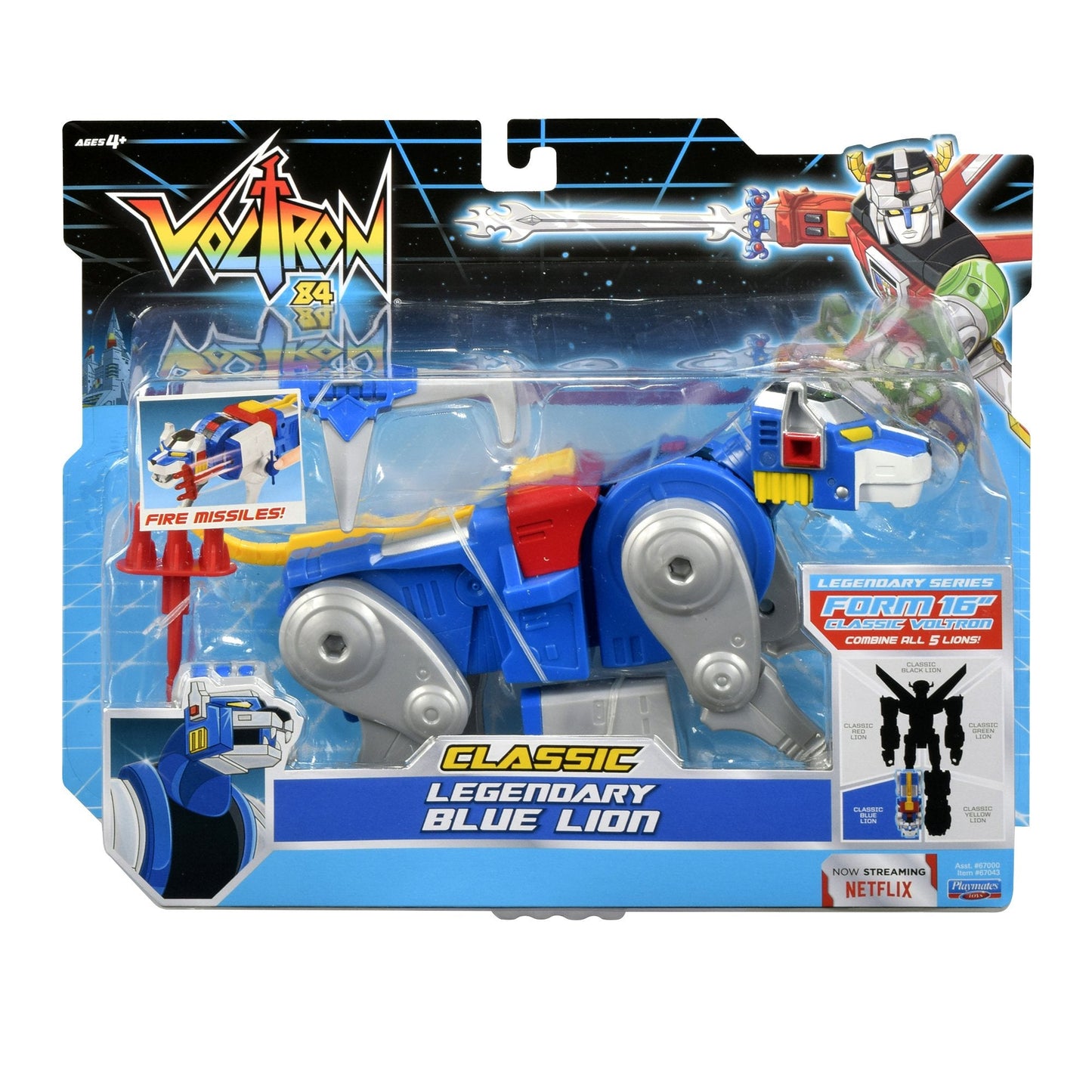 Voltron Classic Blue Lion Action Figure – 16-Inch Combining Robot with Shield & Missile Launcher