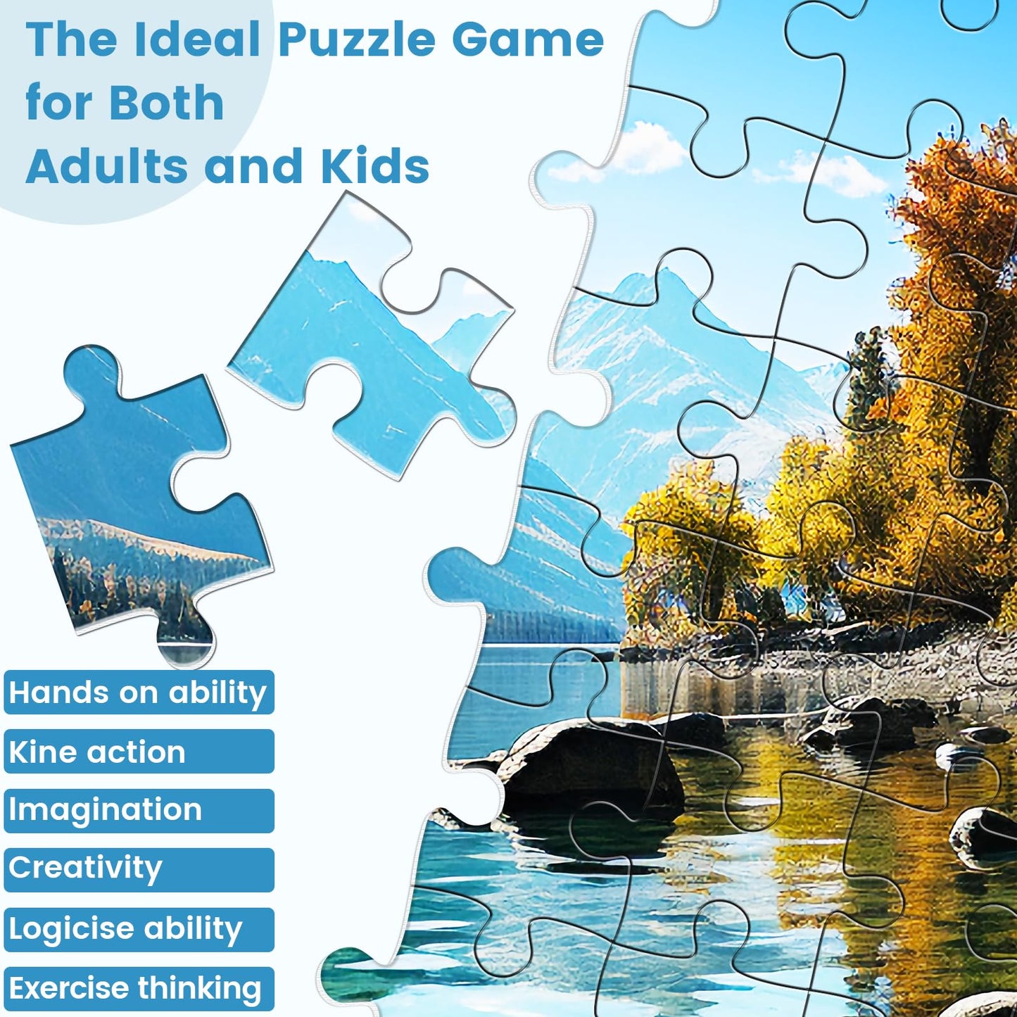 VOLUVOLU 500 Piece Puzzle for Adults – Glacier Park Jigsaw