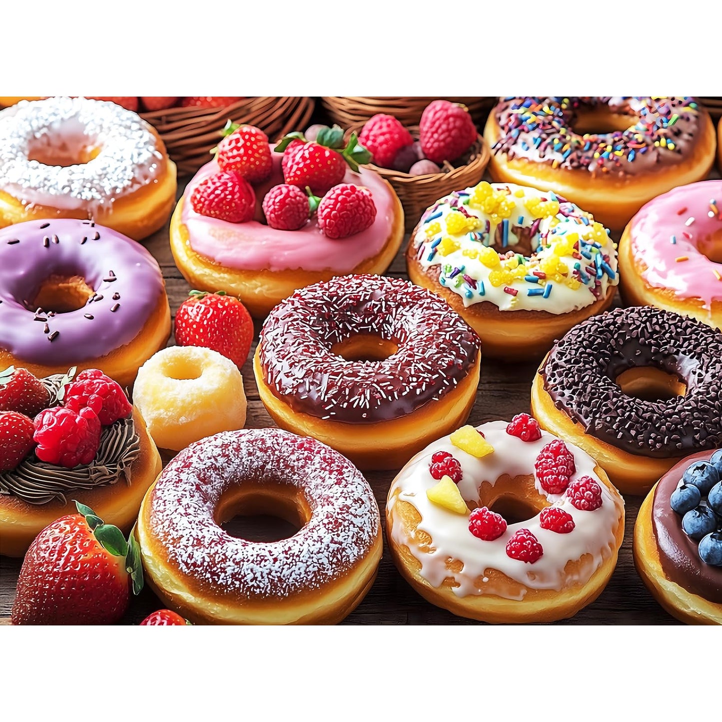 VOLUVOLU 500 Piece Donut Puzzle for Adults – Fun Food-Themed Jigsaw for Family Nights
