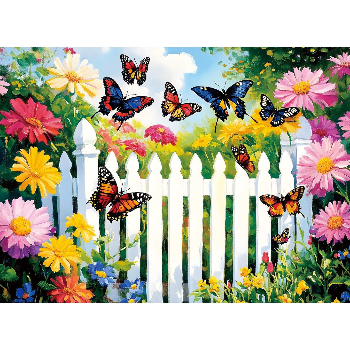 VOLUVOLU 300-Piece Flower & Butterfly Puzzle for Adults | 20.5 x 15 in