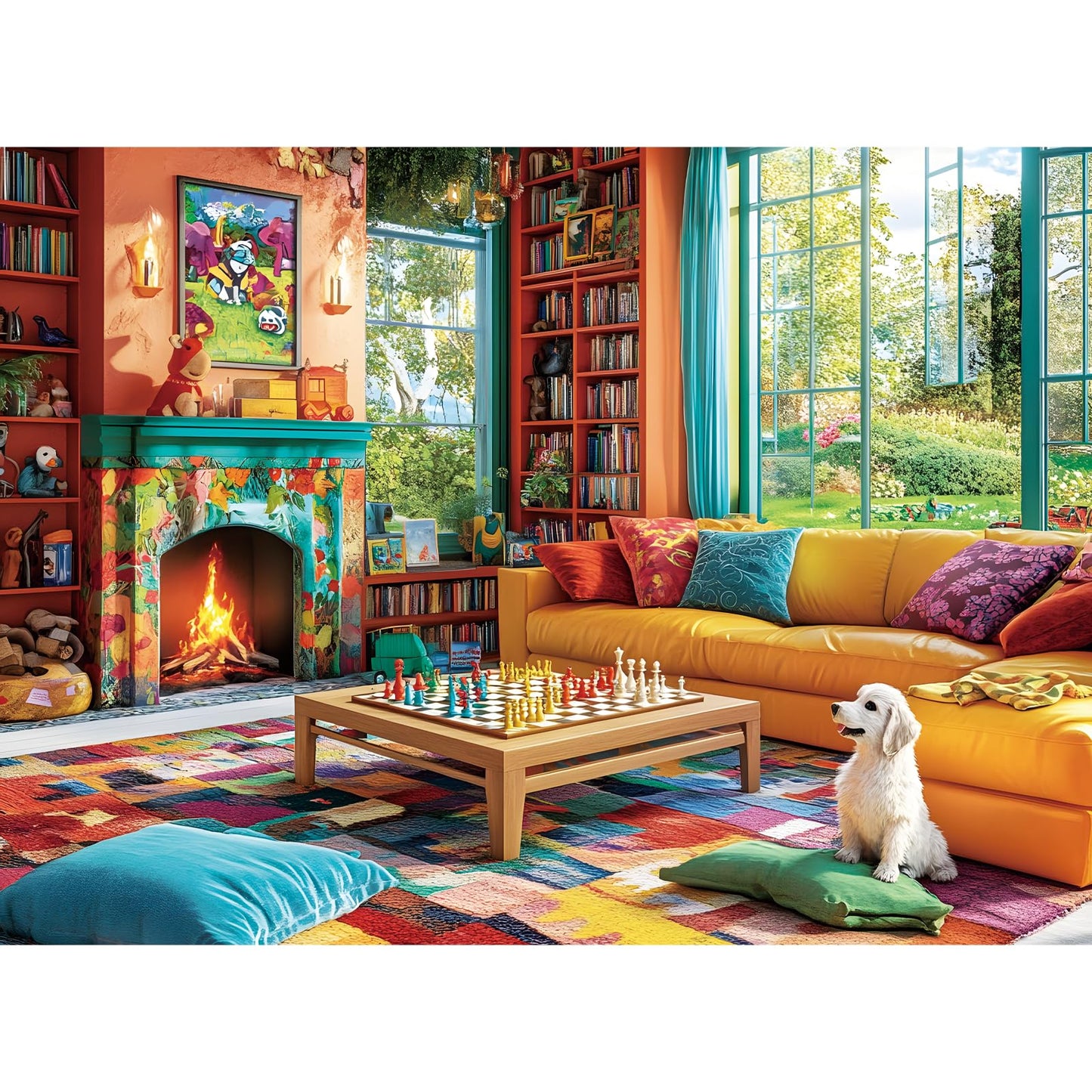 VOLUVOLU 500-Piece Chess Puzzles for Adults – Indoor Family Puzzle Gift (20.5 x 15 in)