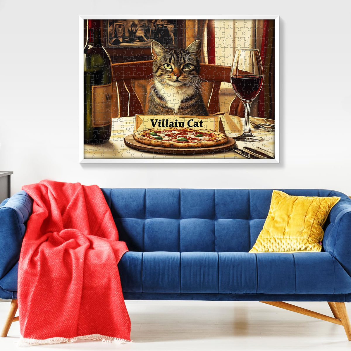 VOLUVOLU 300-Piece Cat Puzzle – Villain Cat Dining Scene | Gift for All Ages