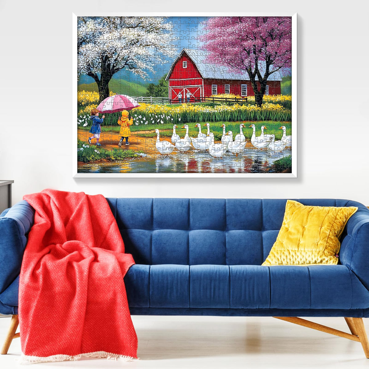 VOLUVOLU 500-Piece Farm Jigsaw Puzzle for Adults – Rainy Day Scene, 20.5 x 15 in | Gift Idea