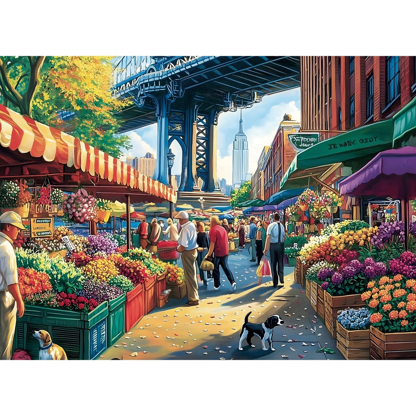 VOLUVOLU 500 Pieces Landscape Puzzle for Adults – Flowers & City Scene – Gift for Birthday, Home Decor (20.5 x 15 in)