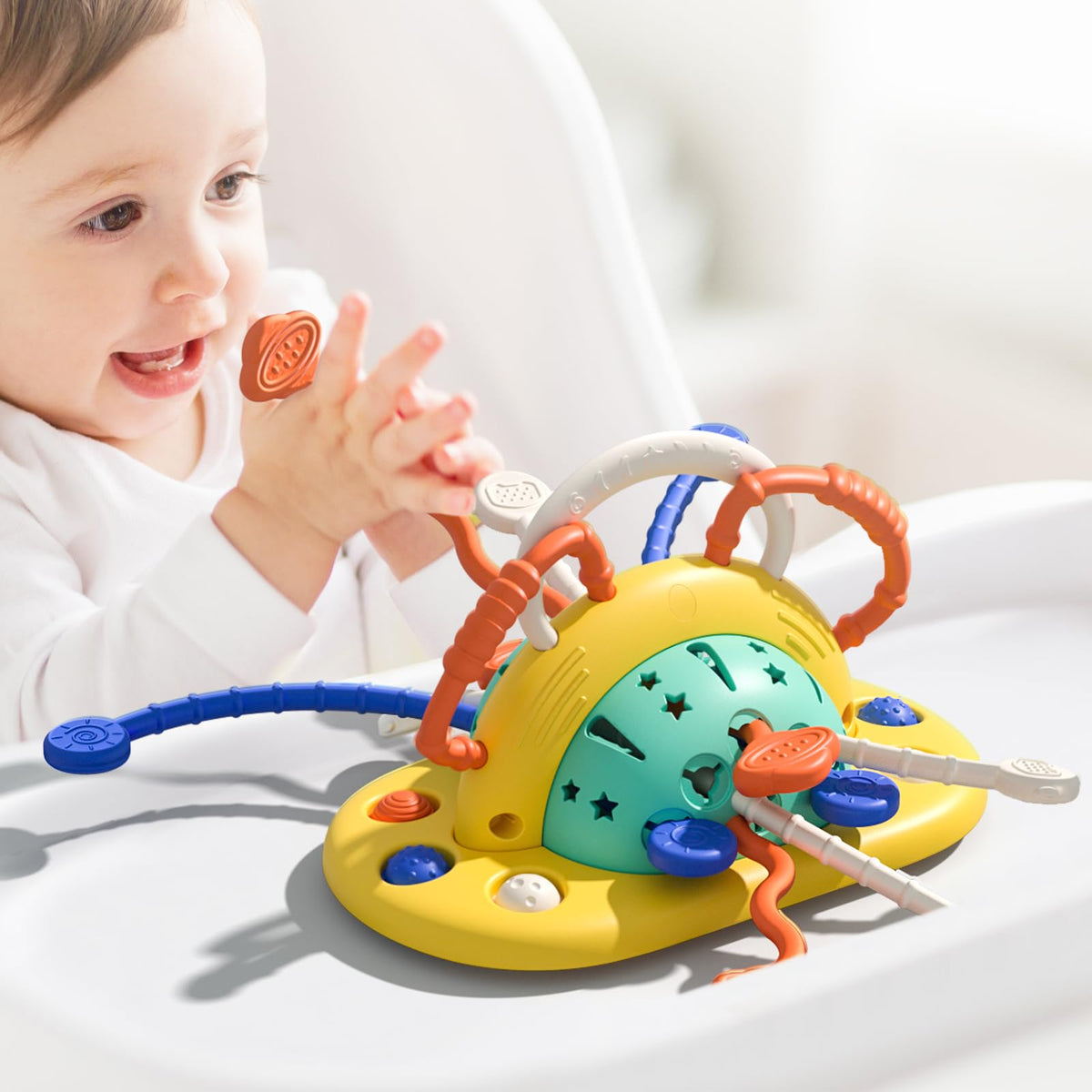 VoMii High Chair Toys with Suction Cup — Montessori Sensory Toys for 1-Year-Olds, Fine Motor Skill Development