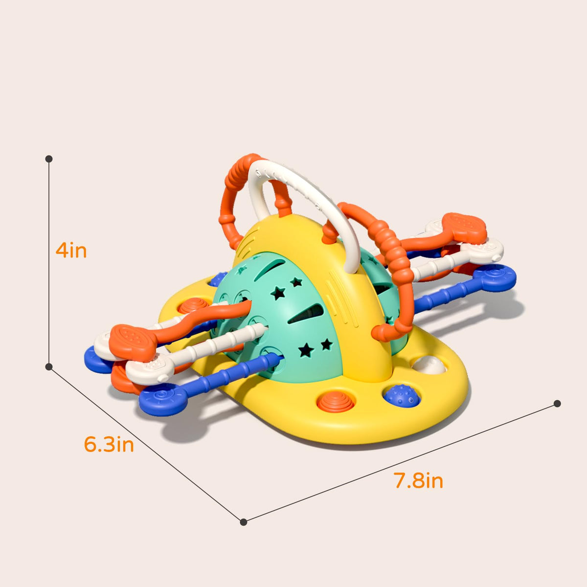 VoMii High Chair Toys with Suction Cup — Montessori Sensory Toys for 1-Year-Olds, Fine Motor Skill Development
