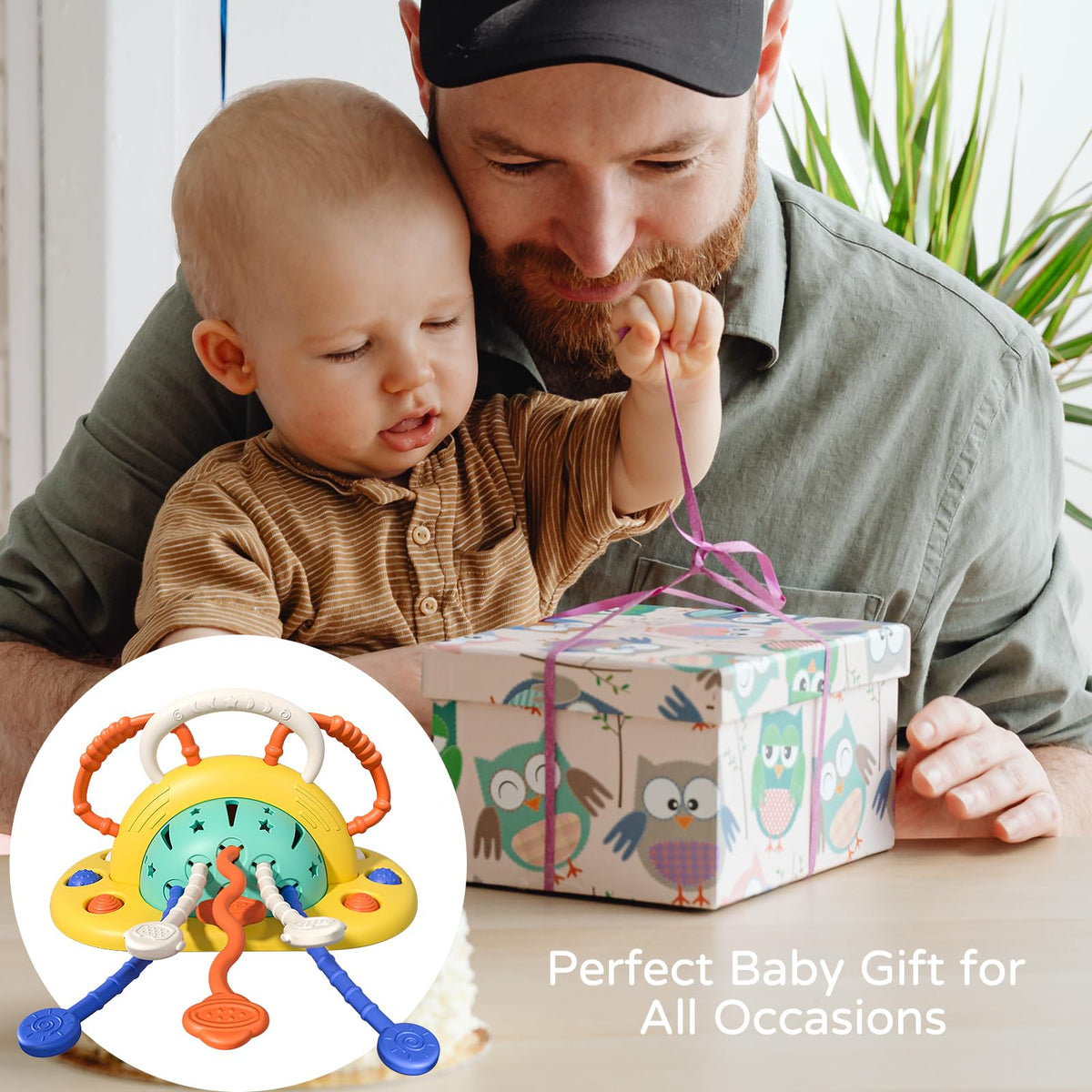 VoMii High Chair Toys with Suction Cup — Montessori Sensory Toys for 1-Year-Olds, Fine Motor Skill Development