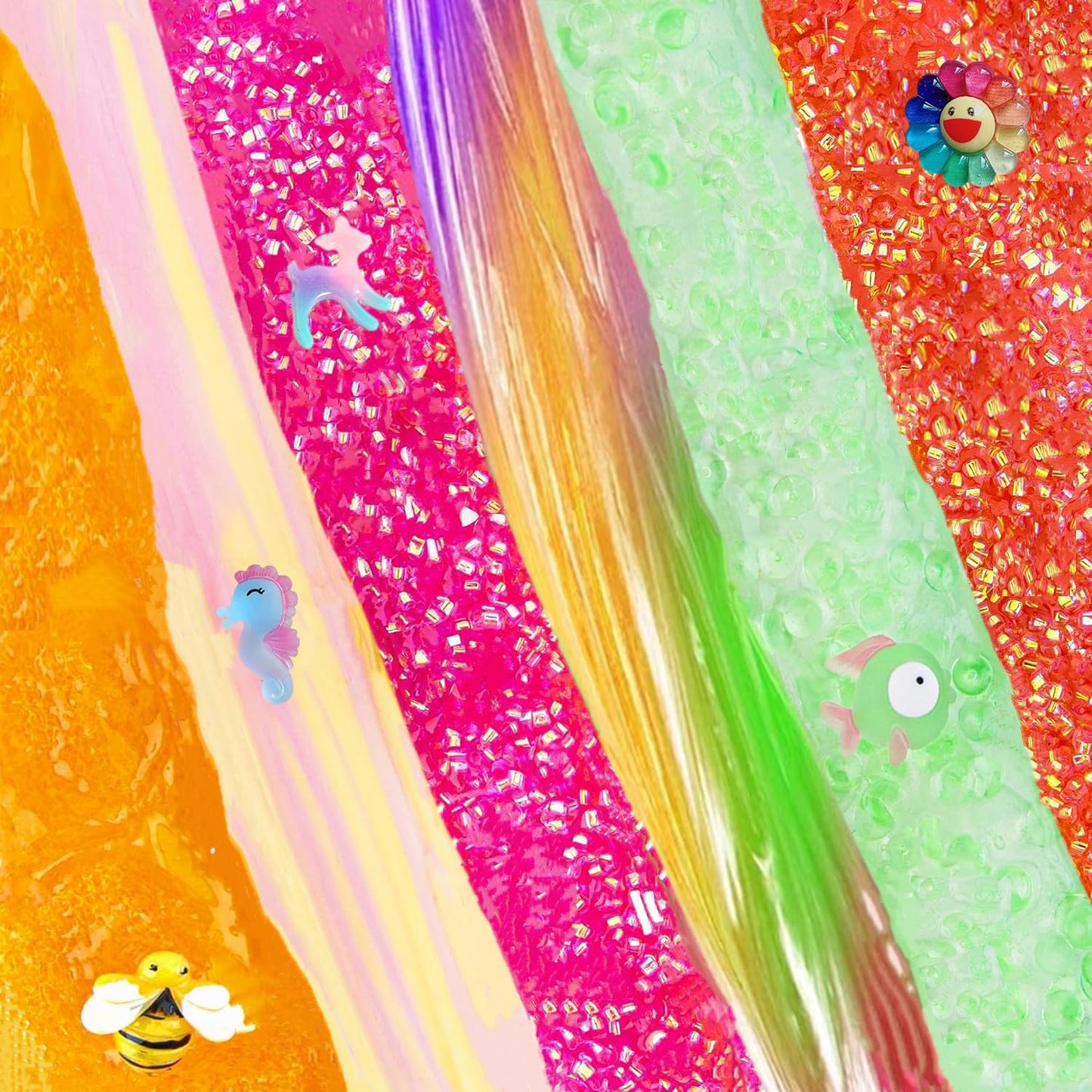 Vomkela Crunchy Slime Set — 12-Pack Soft, Non-Sticky Slimes (19oz/540ml)