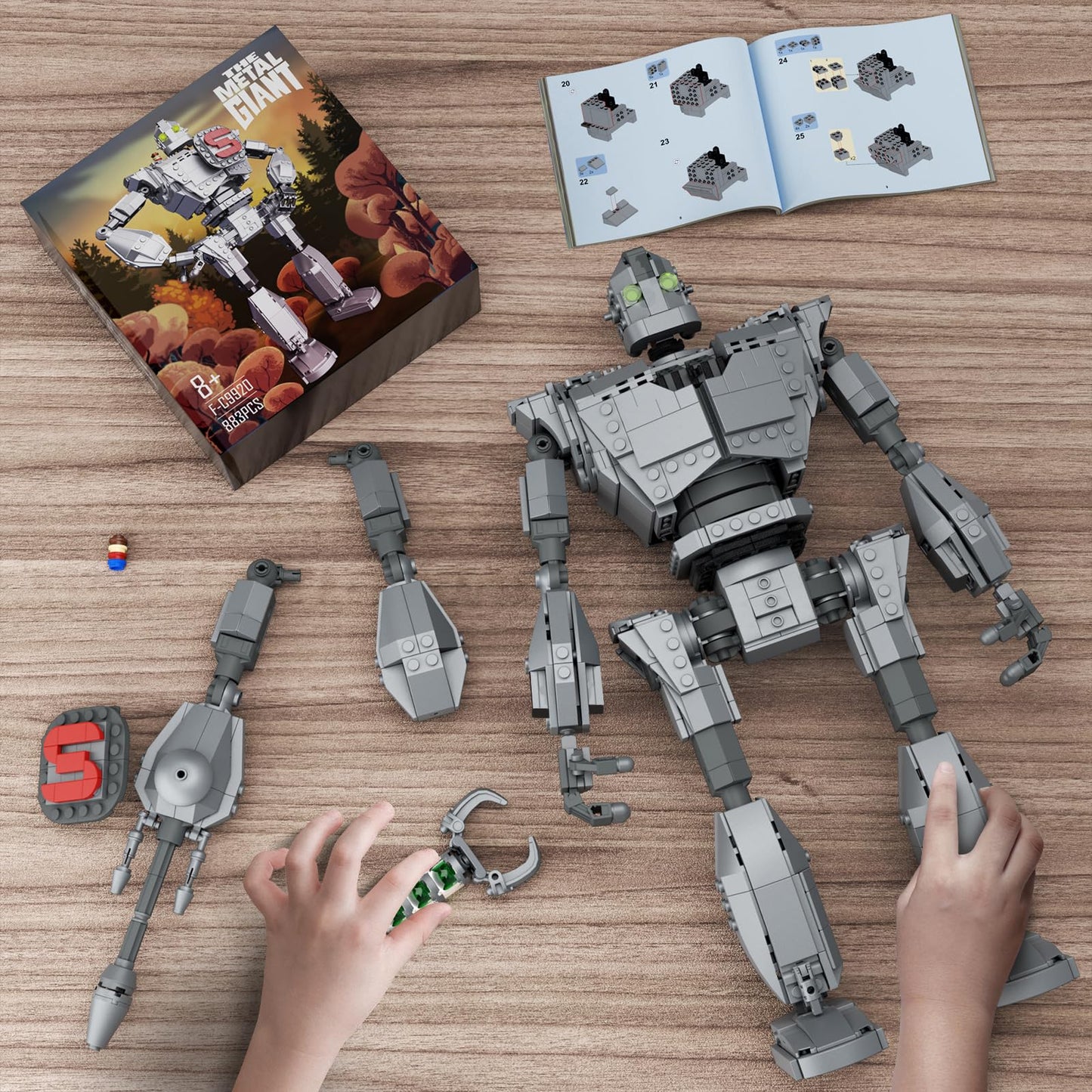 VONADO Iron Robot Building Set – 883 PCS, Lego-Compatible