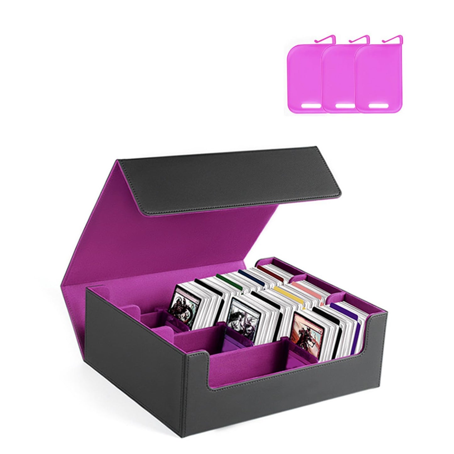VONNST 10Pcs Plastic Card Box Dividers – Adjustable Gray PP Storage Partition for Game Cards