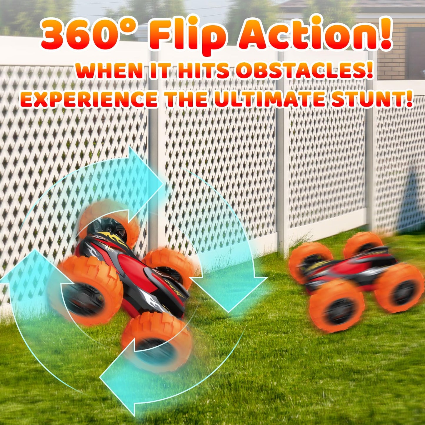 VONZAWAY Double-Sided Flip Monster Trucks for Ages 3-5 – Friction-Powered 4WD Toys