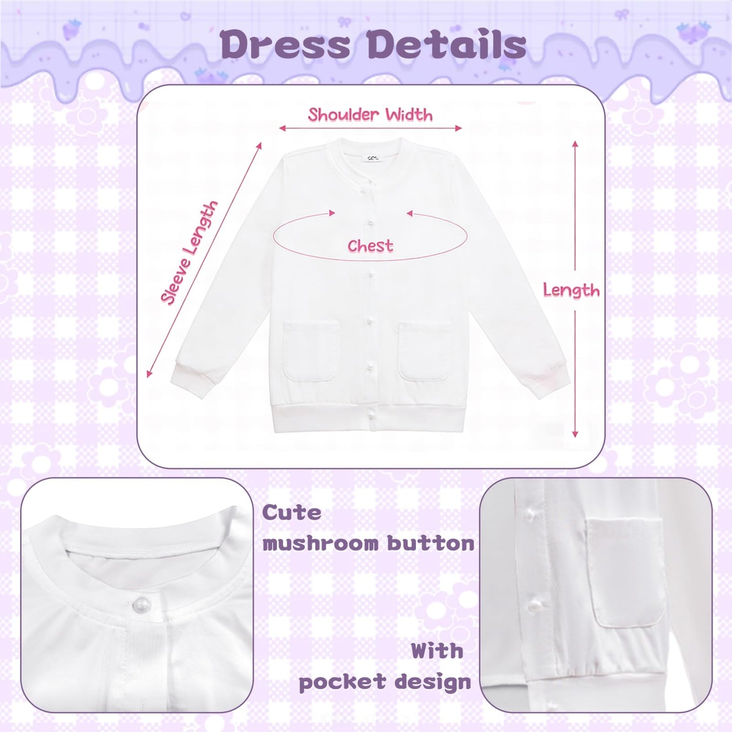 VORLITS 100 Days Old Lady Costume for Girls – 100th Day Dress Up