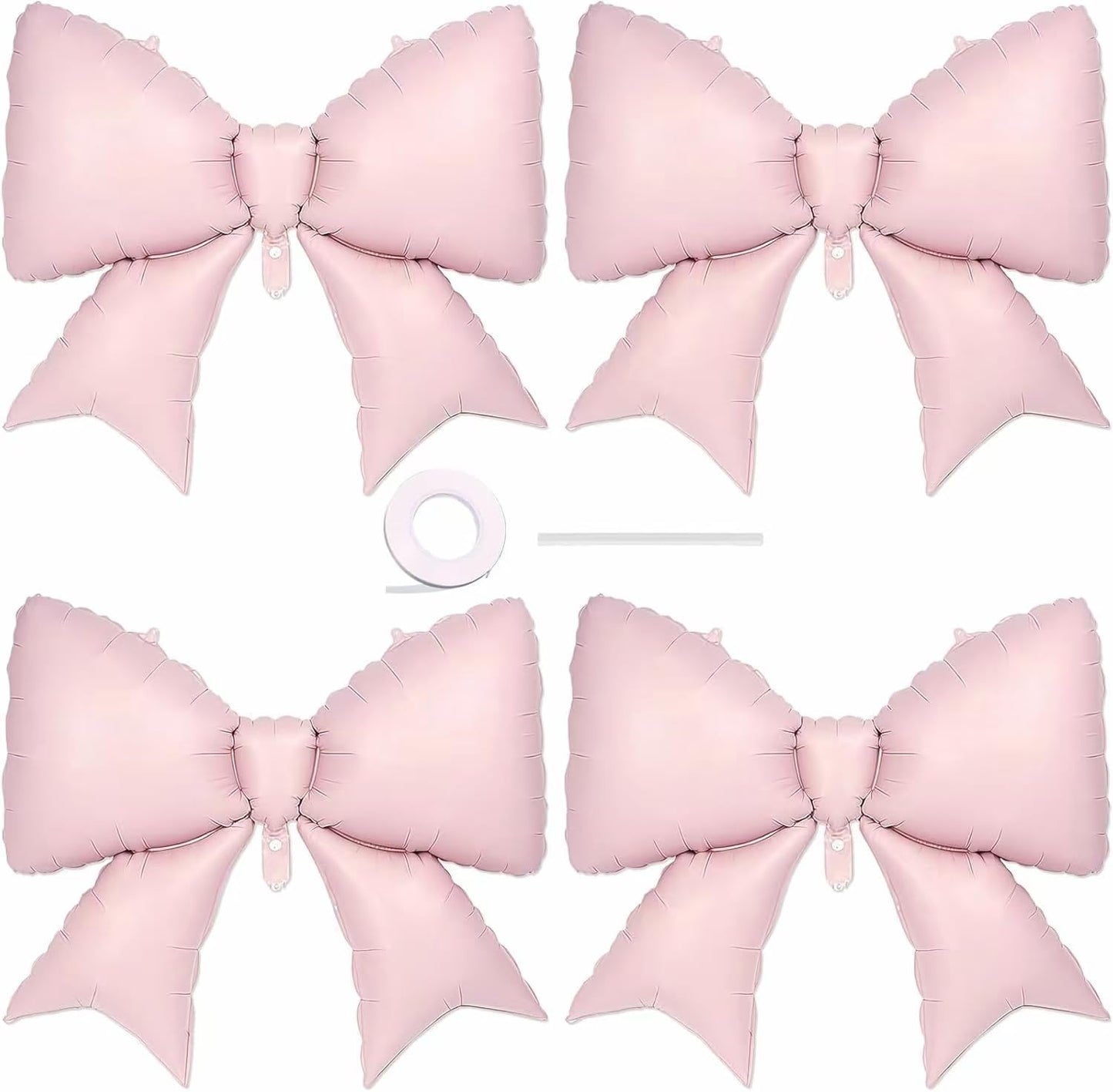 Vorplick 4Pcs Giant Pink Bow Balloons 38in – Elegant Party Decorations