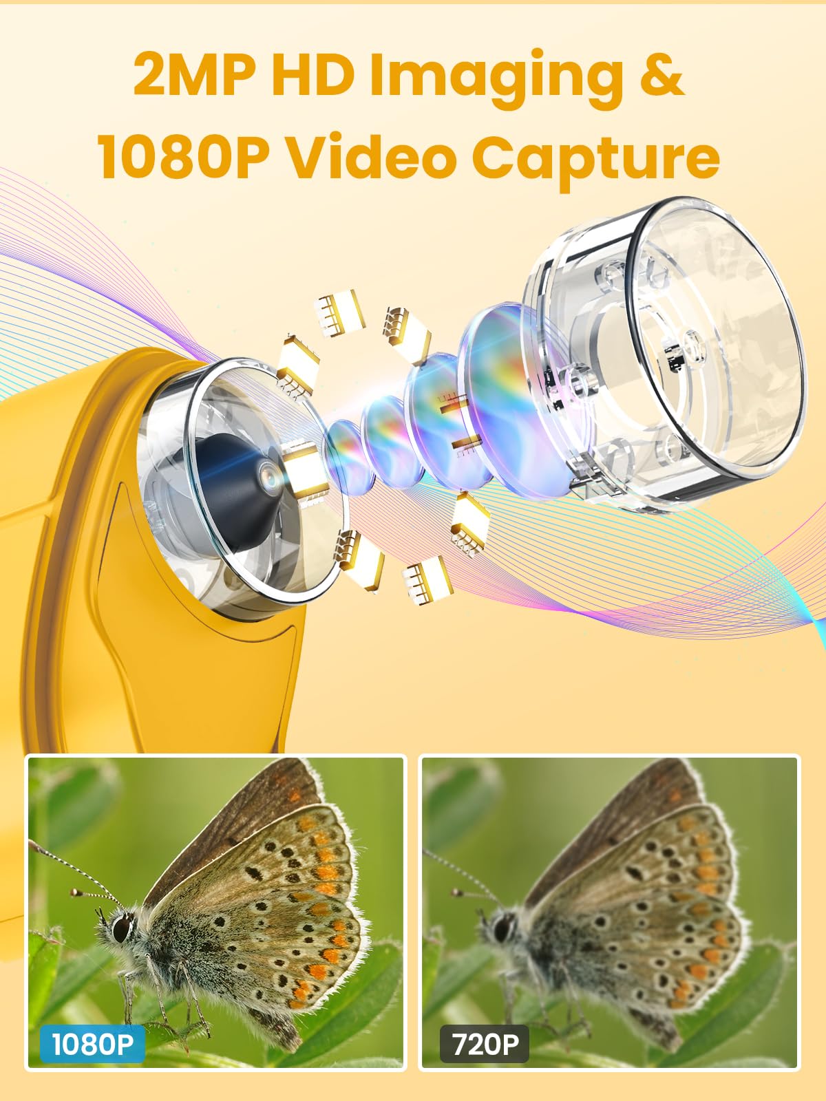 Vorth Microscope for Kids — 2.4-Inch Digital Microscope with 1000X Magnification