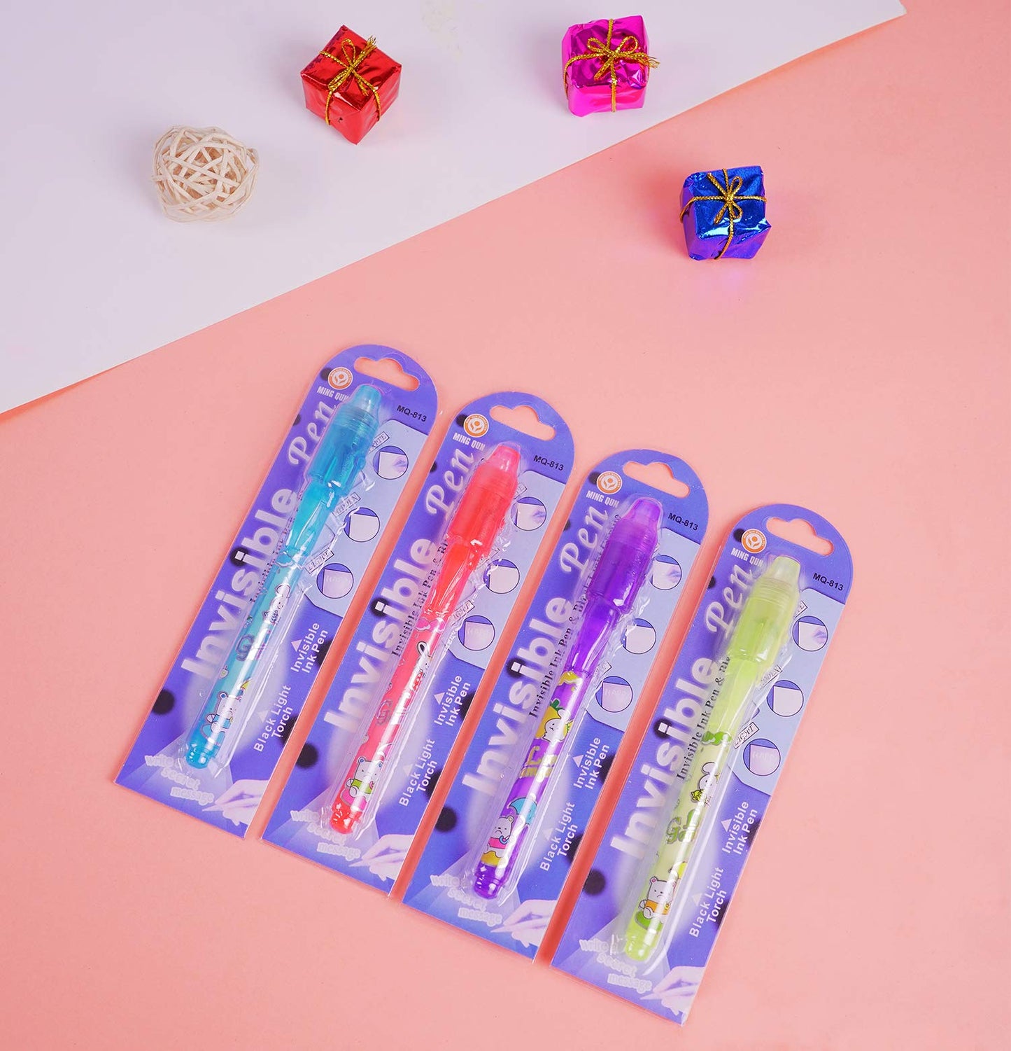 VOVRU Invisible Ink Pen 24Pcs Spy Pen with UV Light – Secret Messages, Party Favors & Gifts
