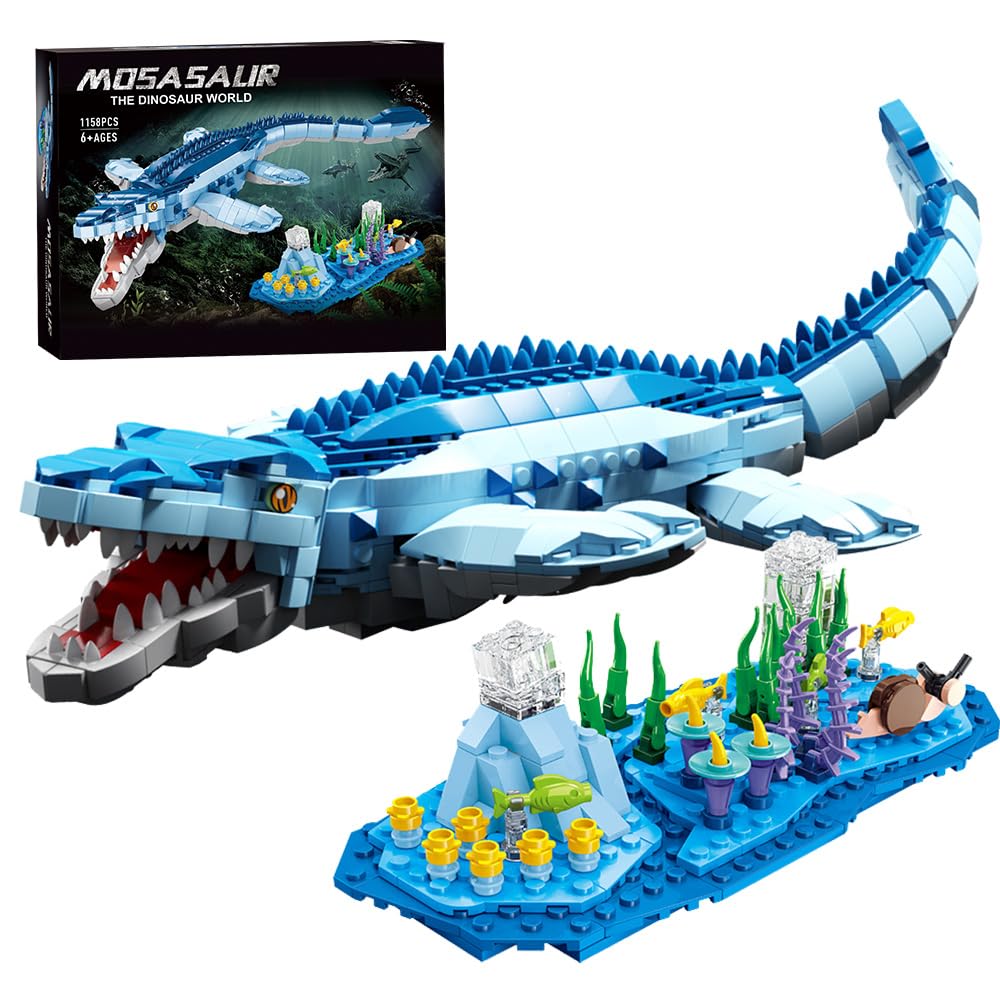 Voxifyx 1158-Pcs Dinosaur Building Blocks – STEM Dino Toys for Kids 6–14 (Lego Compatible)