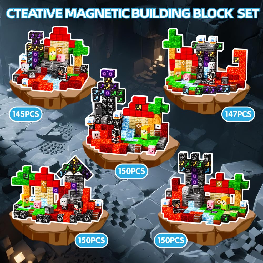 Voxifyx 150Pcs Magnetic Building Blocks Set – STEM Toy for Toddlers & Kids