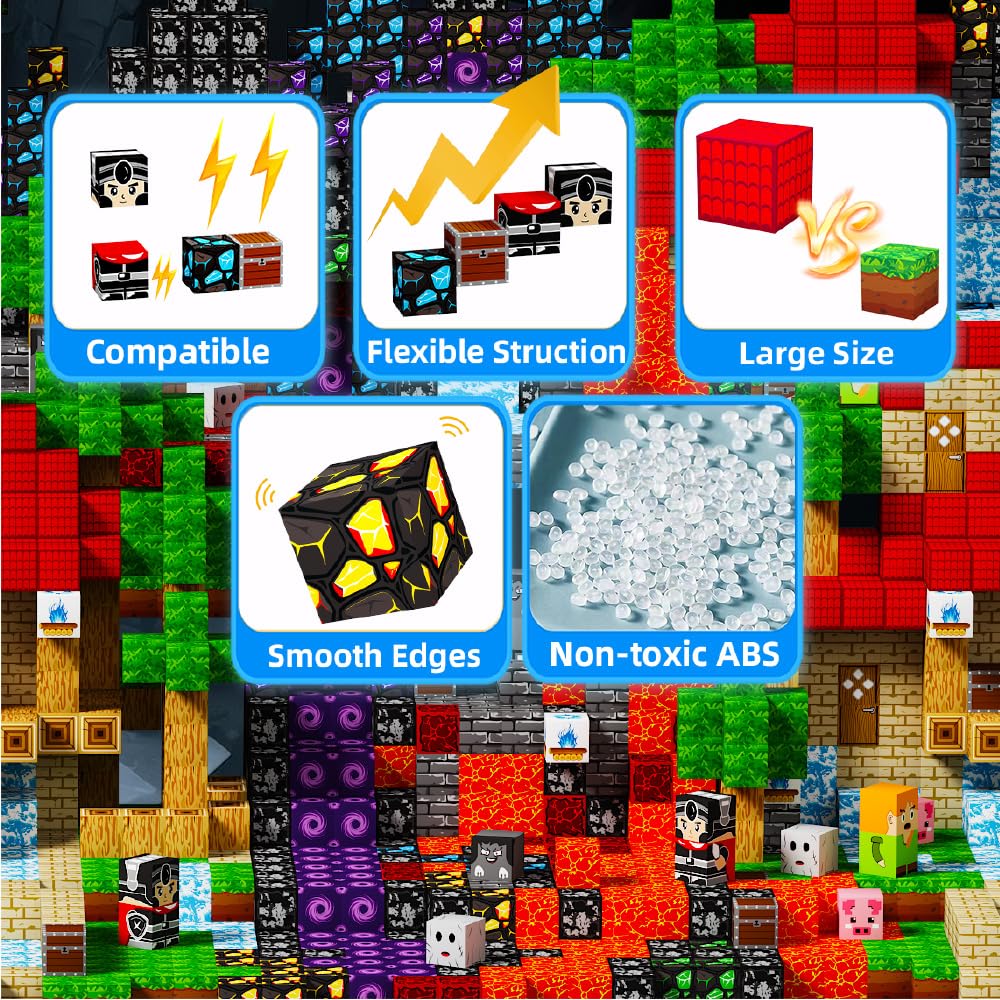 Voxifyx 150Pcs Magnetic Building Blocks Set – STEM Toy for Toddlers & Kids