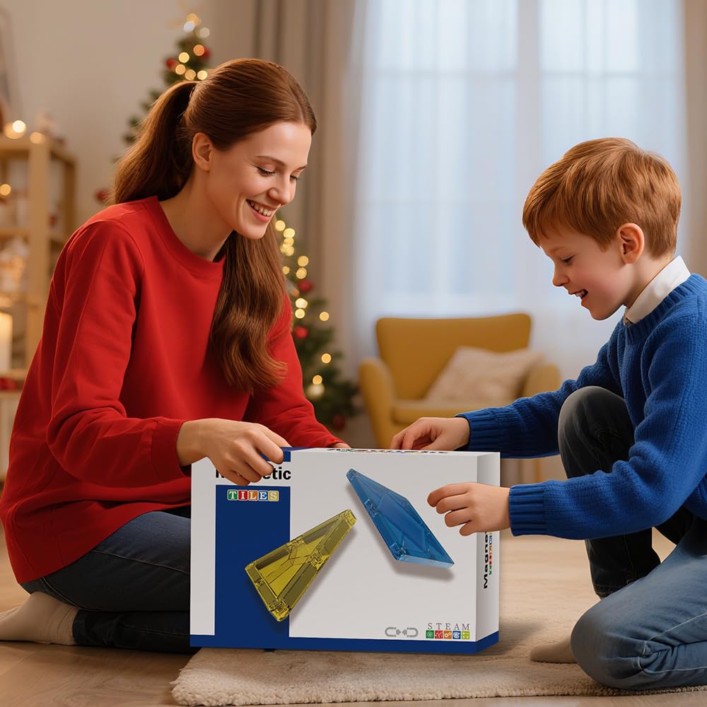 Voxifyx Magnetic Tiles Set Grassland Animals – STEM Building Toys for Kids 5-7