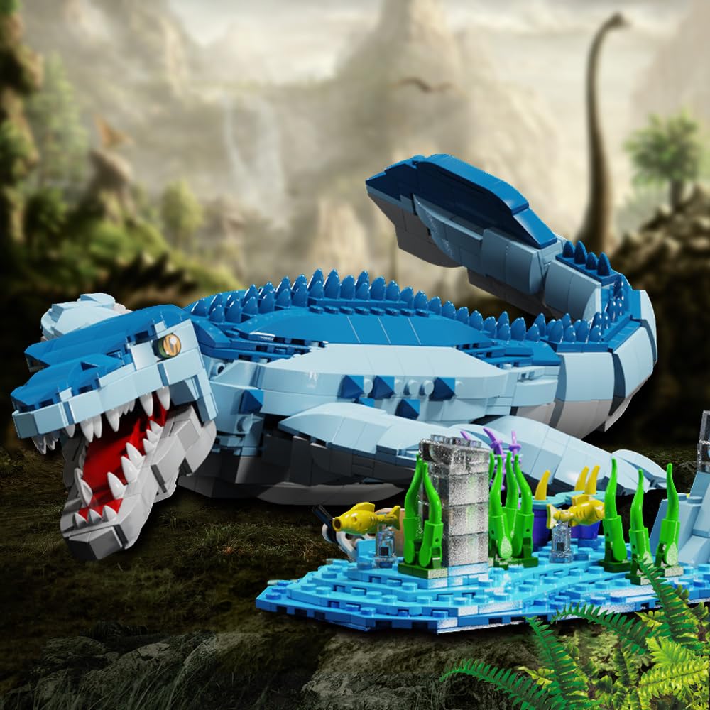 Voxifyx 1158-Pcs Dinosaur Building Blocks – STEM Dino Toys for Kids 6–14 (Lego Compatible)