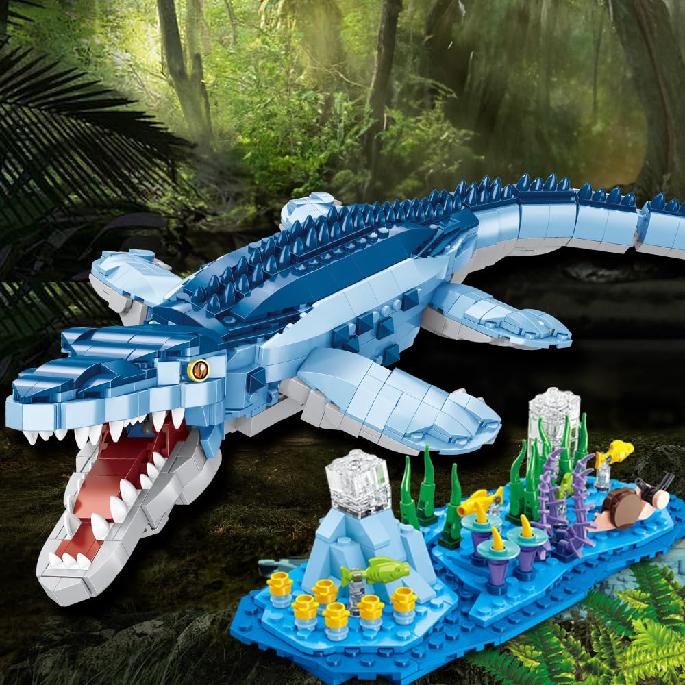 Voxifyx 1158-Pcs Dinosaur Building Blocks – STEM Dino Toys for Kids 6–14 (Lego Compatible)