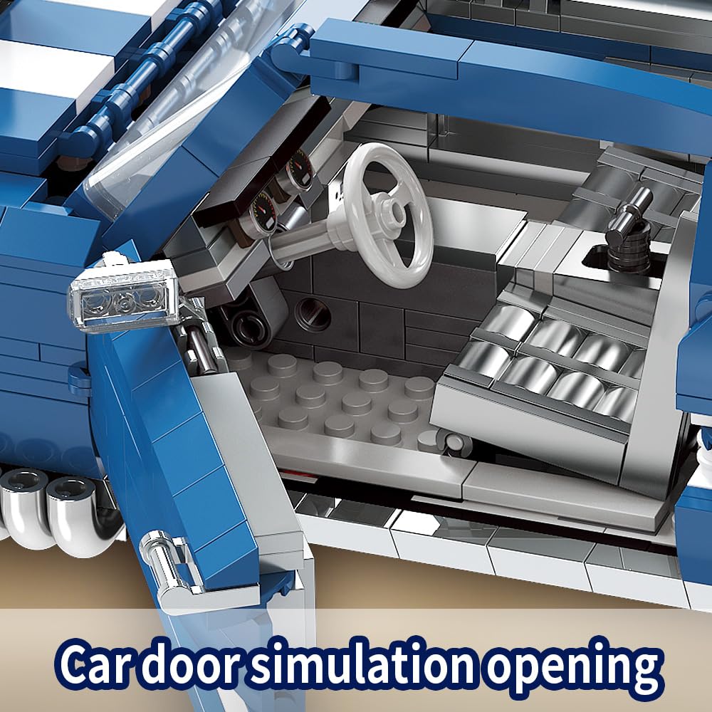 Voxifyx Sports GTRS Car Building Blocks – 1:10 Scale, 1680 Pcs, LEGO-Compatible