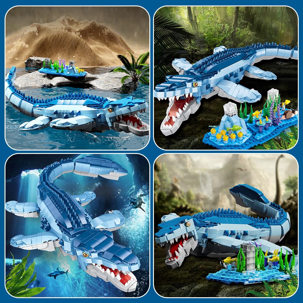 Voxifyx 1158-Pcs Dinosaur Building Blocks – STEM Dino Toys for Kids 6–14 (Lego Compatible)