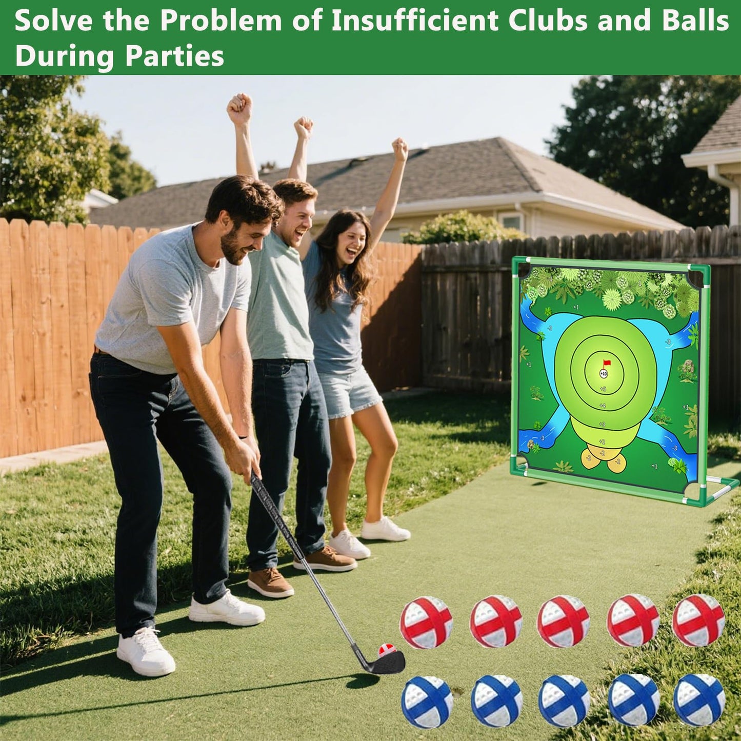 VQRZG Golf Chipping Game – Portable Sticky Target Practice Set