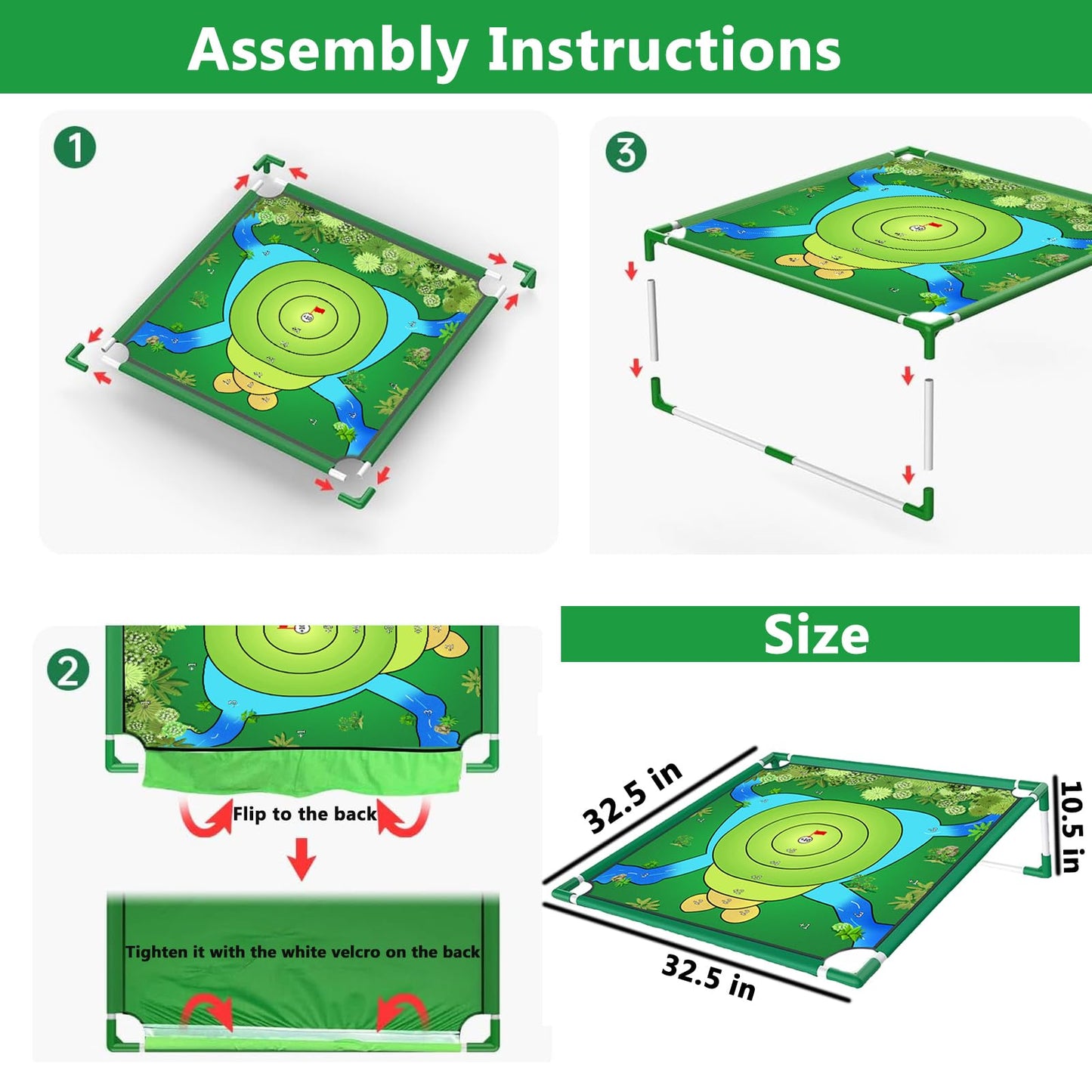 VQRZG Golf Chipping Game | Portable Sticky Target Practice Set